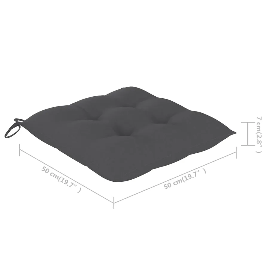 Chaises à manger d'extérieur lot de 4 et coussins Acacia massif - 7