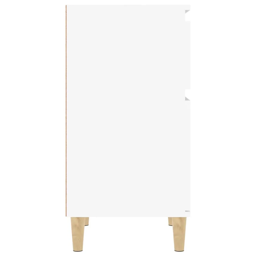 Table de chevet blanc 40x35x70 cm - 7