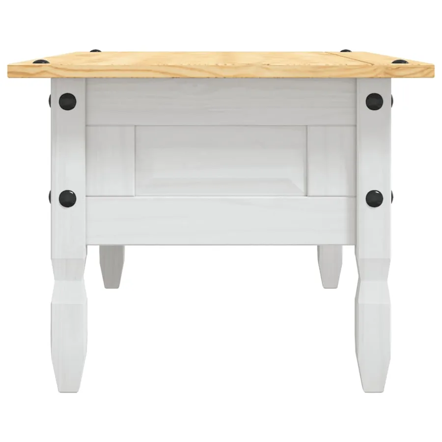 Table basse Pin mexicain Gamme Corona Blanc 100x55x44 cm - 5