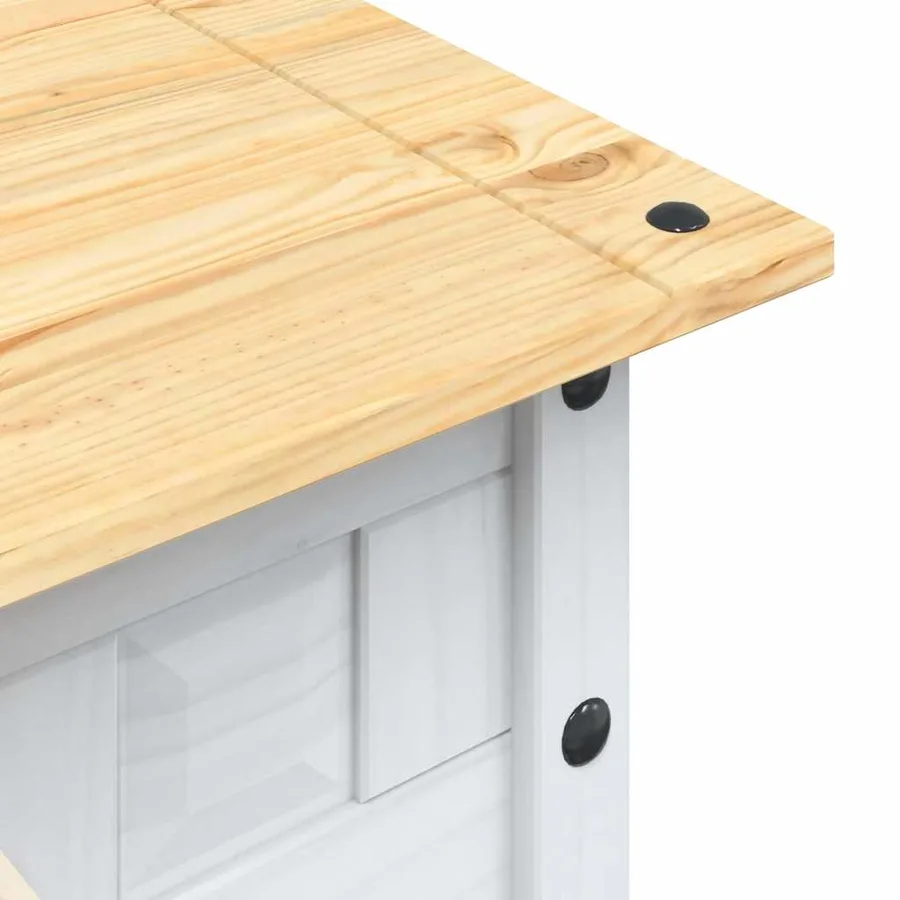 Table basse Pin mexicain Gamme Corona Blanc 100x55x44 cm - 7