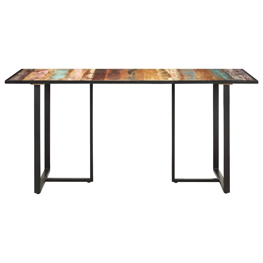 Table de salle à manger 160 cm Bois de récupération massif - 2