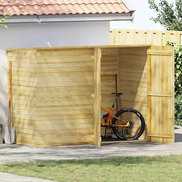 Abri à vélo de jardin 232x110x170 cm Bois de pin imprégné