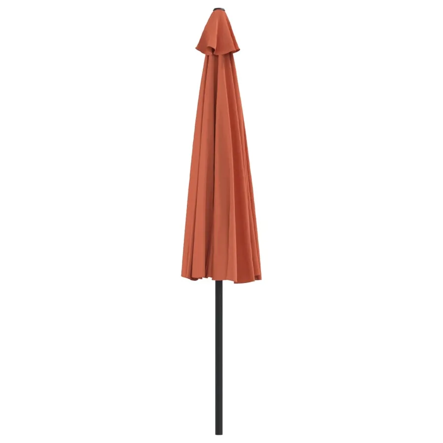 Parasol de balcon et mât en aluminium Terre cuite 300x155x223cm - 5