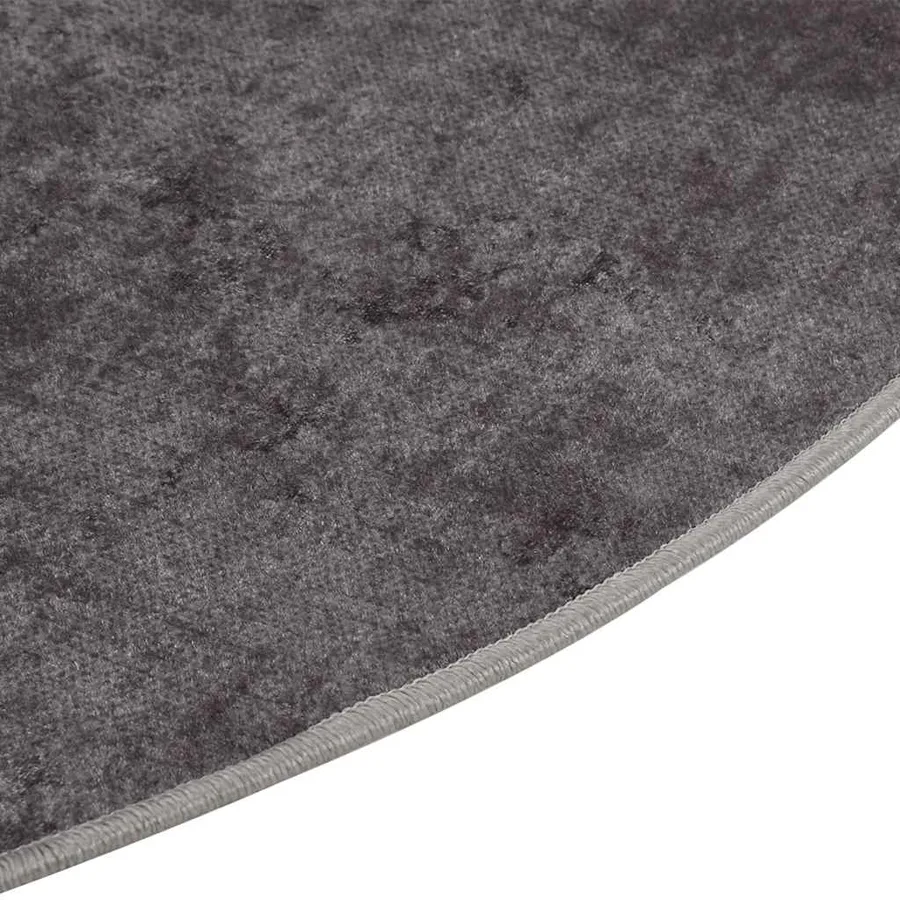 Tapis lavable φ120 cm gris - 4