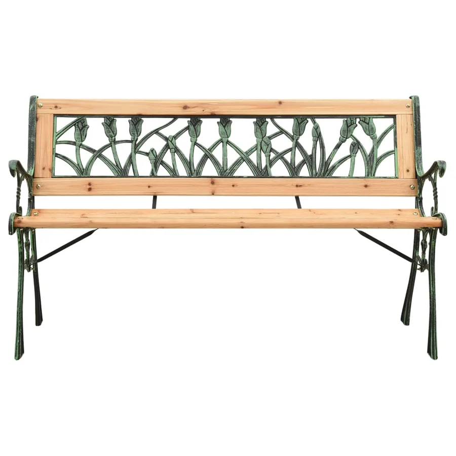Banc de jardin 122 cm fonte et bois de sapin massif - 2