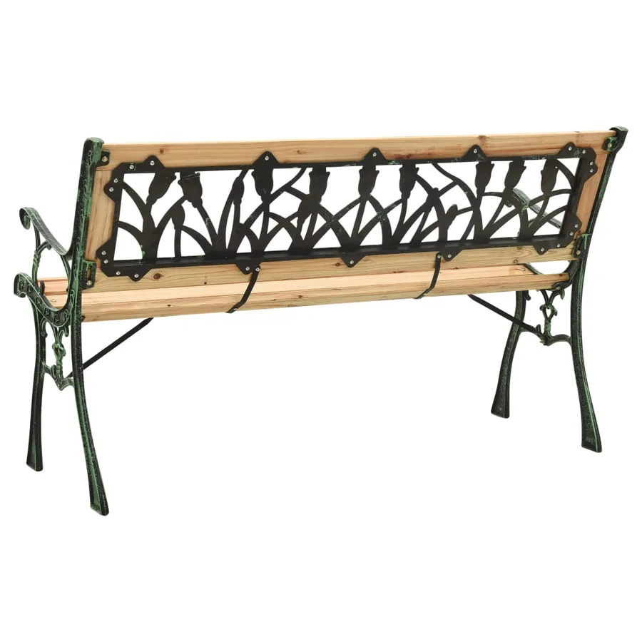 Banc de jardin 122 cm fonte et bois de sapin massif - 4