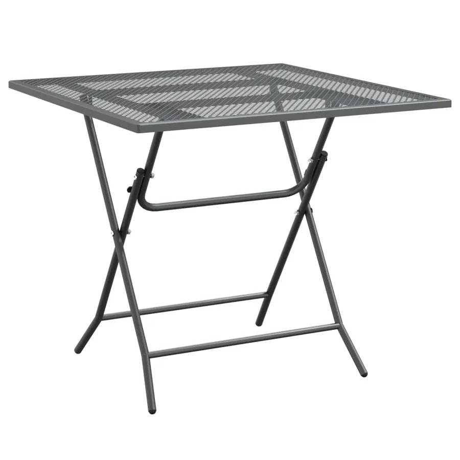 Ensemble à manger de jardin 3 pcs Maille Métal Anthracite - 4