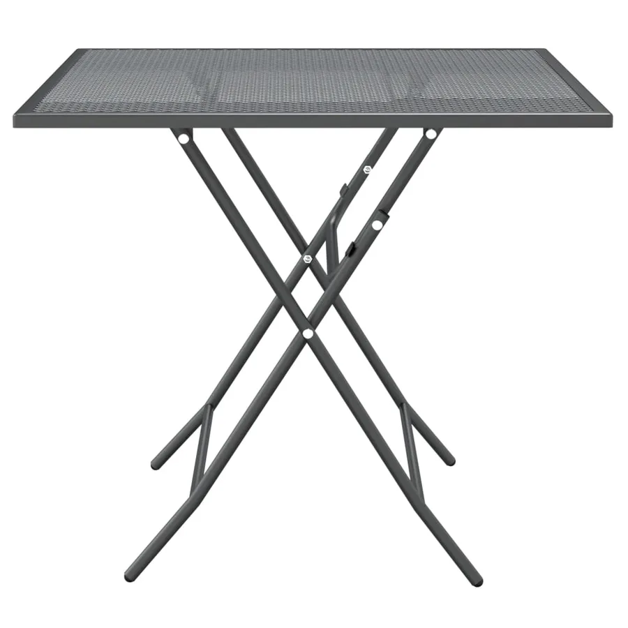 Ensemble à manger de jardin 3 pcs Maille Métal Anthracite - 5