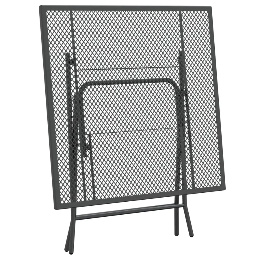 Ensemble à manger de jardin 3 pcs Maille Métal Anthracite - 6
