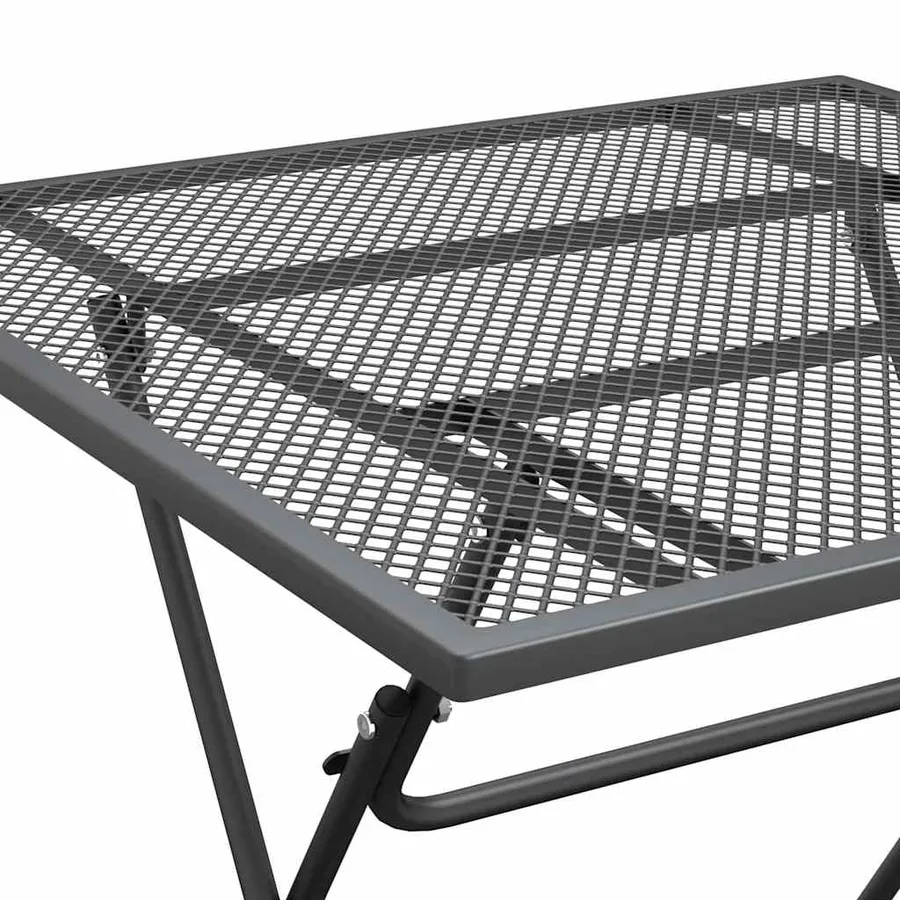 Ensemble à manger de jardin 3 pcs Maille Métal Anthracite - 7