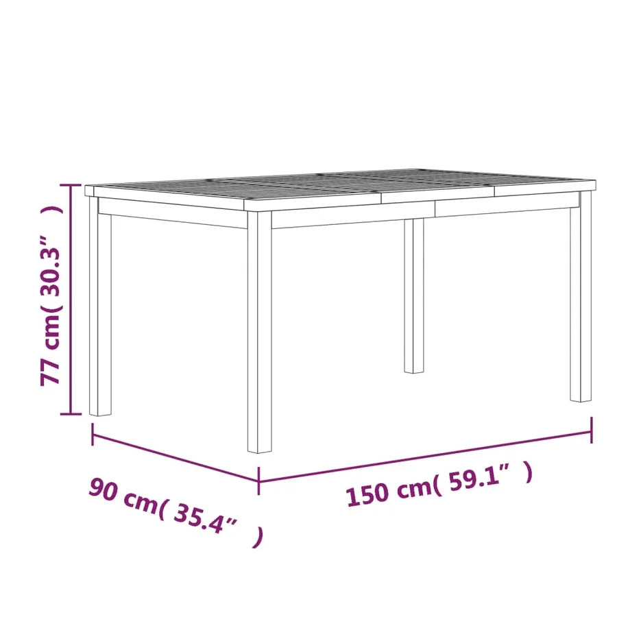 Ensemble à manger de jardin 7 pcs Bois de teck solide - 10