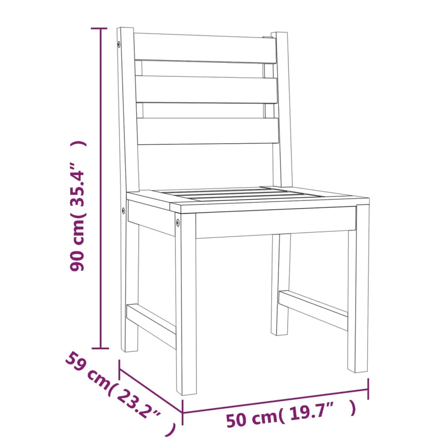 Ensemble à manger de jardin 7 pcs Bois de teck solide - 9