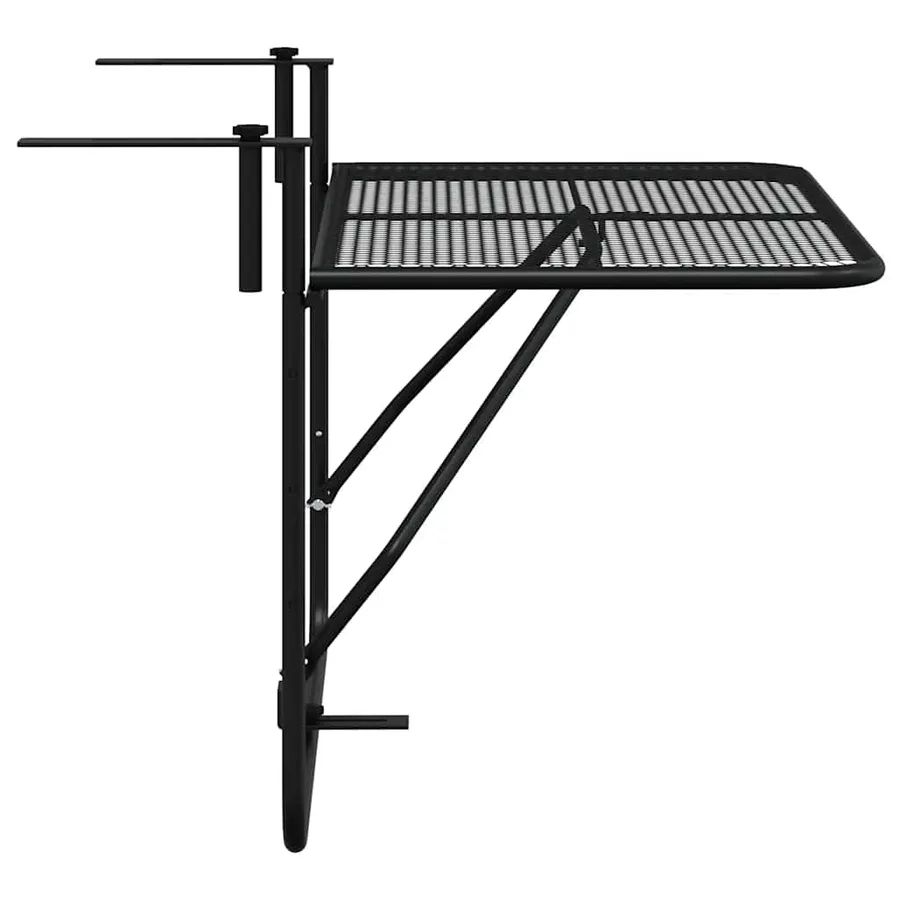 Table de balcon Noir 60x40 cm Acier - 7
