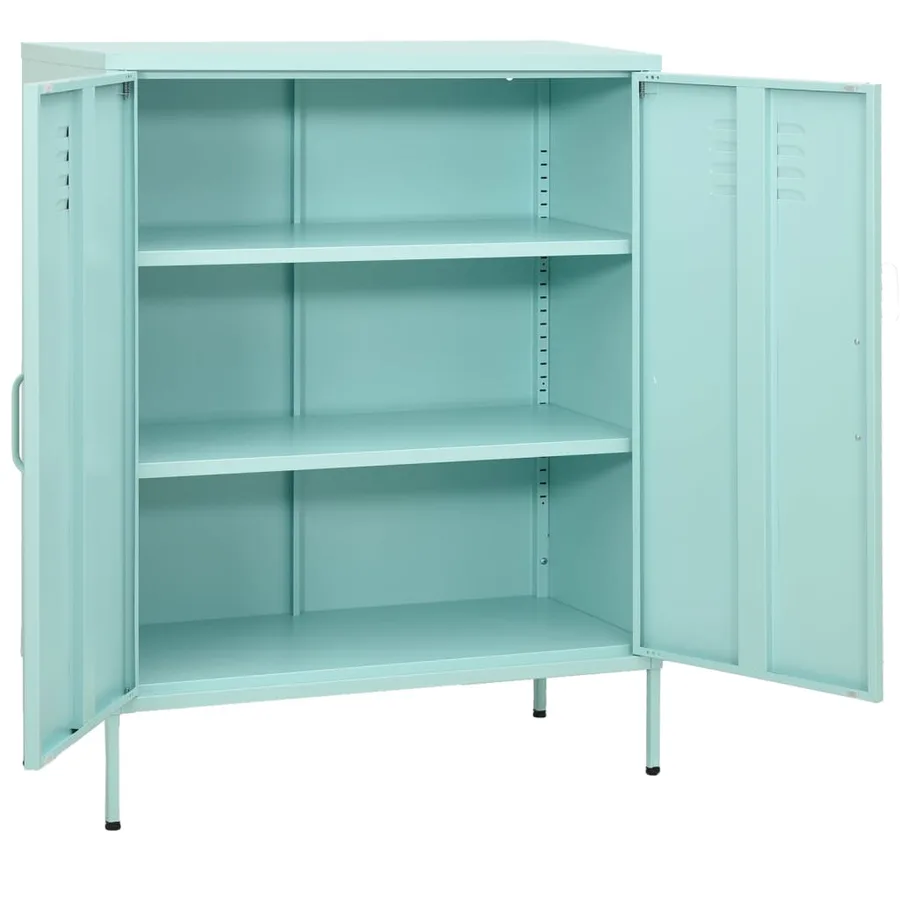 Armoire de rangement Vert menthe 80x35x101,5 cm Acier - 2