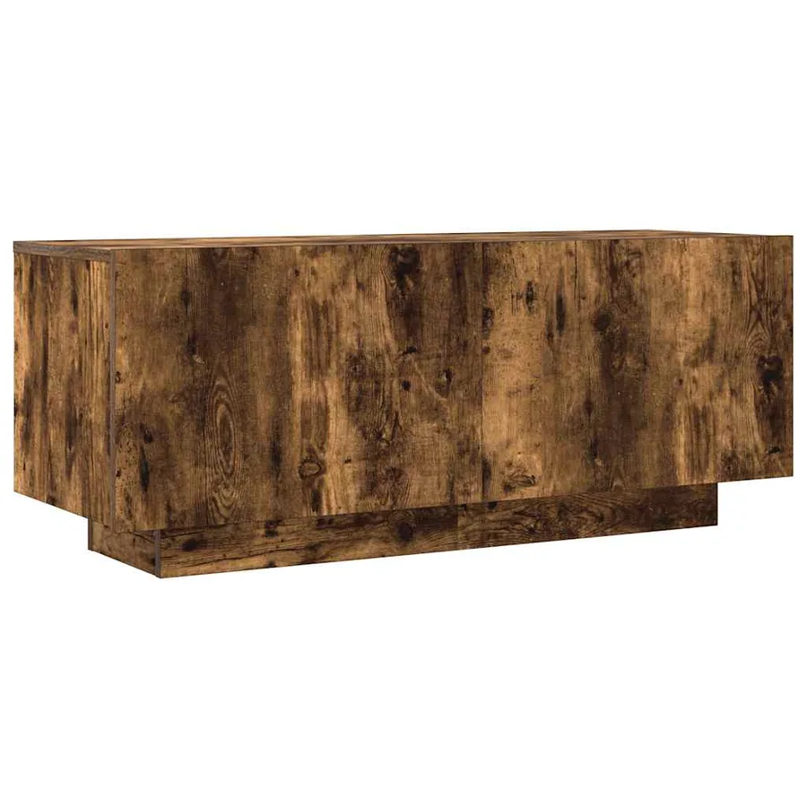 Meuble TV Chêne fumé 100x35x40 cm Bois d'ingénierie - 2