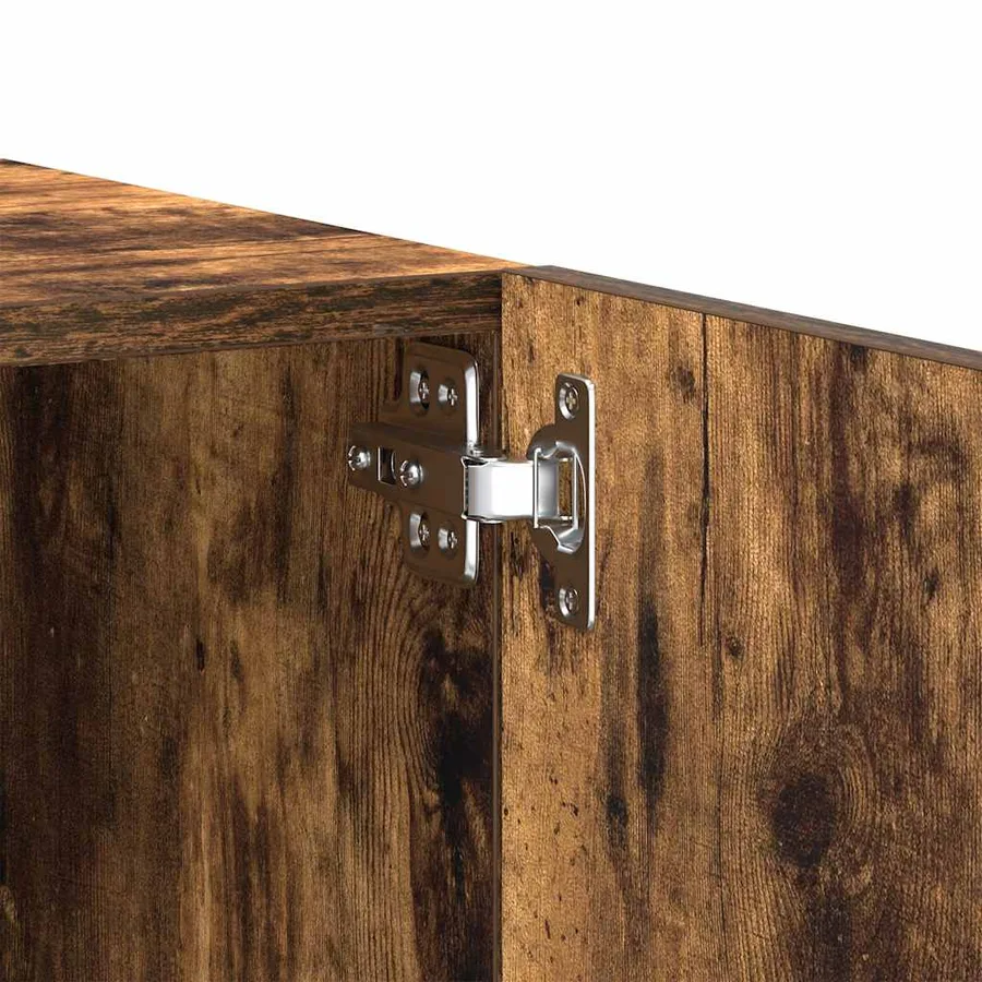 Meuble TV Chêne fumé 100x35x40 cm Bois d'ingénierie - 7