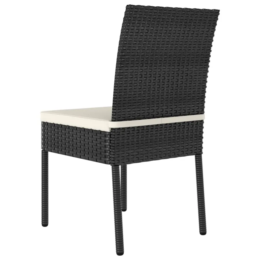Ensemble à manger de jardin 7 pcs Résine tressée Noir - 13