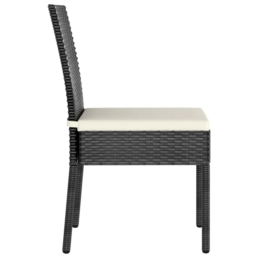 Ensemble à manger de jardin 7 pcs Résine tressée Noir - 9