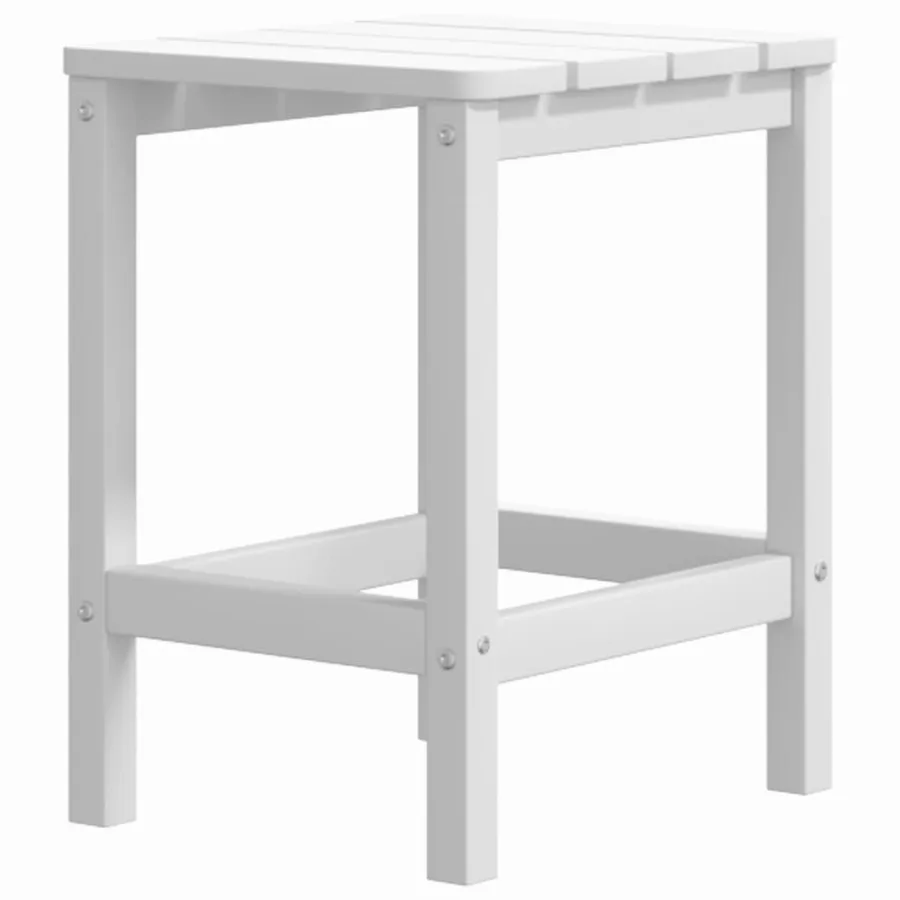 Chaise de jardin Adirondack avec table PEHD Blanc - 5