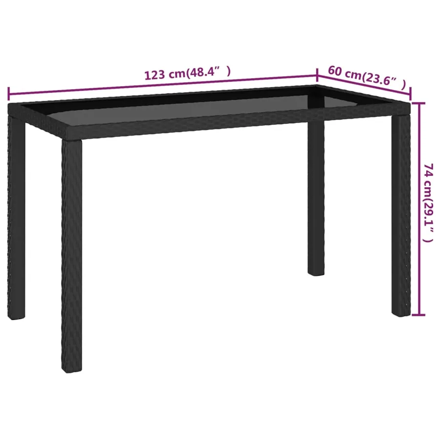 Salon de jardin 6 pcs avec coussins Résine tressée Noir - 11
