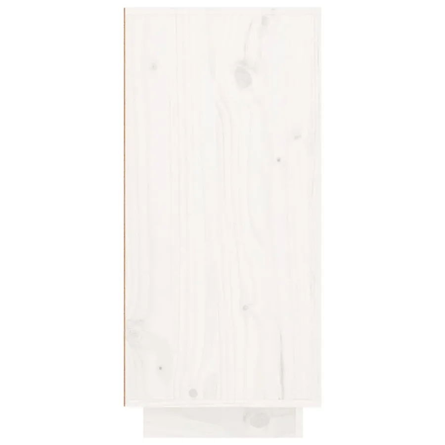 Buffet Blanc 111x34x75 cm Bois massif de pin - 7
