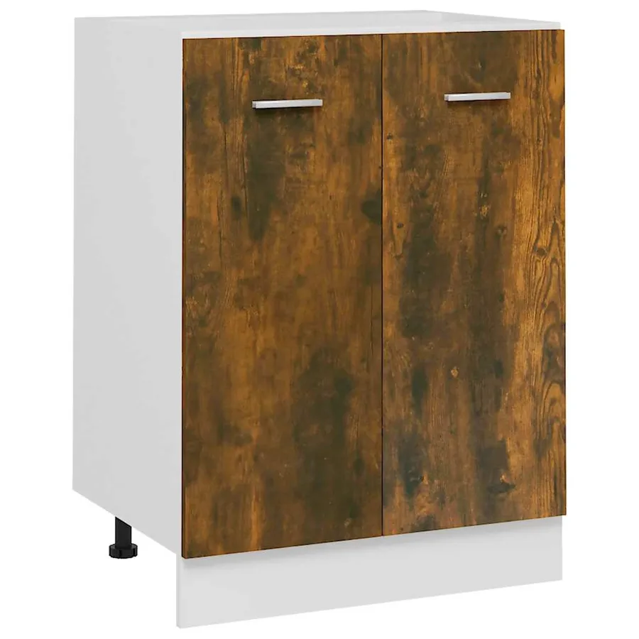 Meuble bas "Lyon" Chêne fumé 60 x 46 x 81,5 cm Bois d'ingénierie - 2