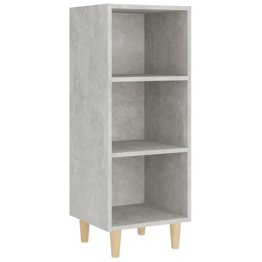 Buffet Gris béton 34,5x32,5x90 cm Bois d'ingénierie - 2