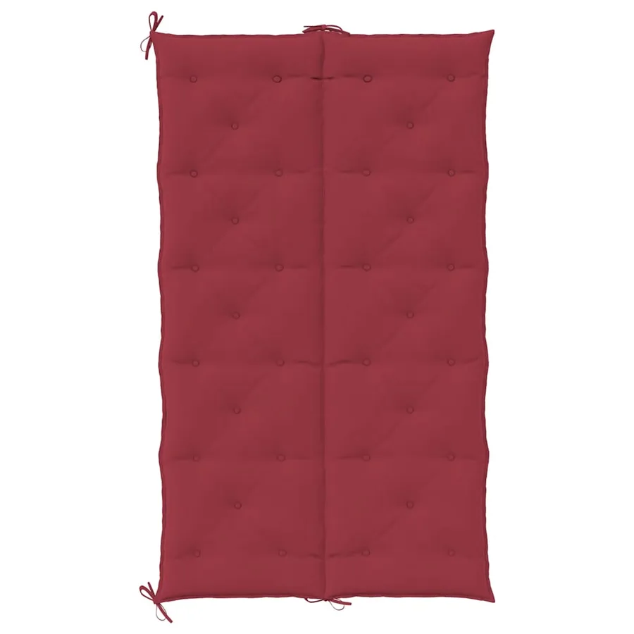 Coussin de banc de jardin rouge bordeaux tissu oxford - 5