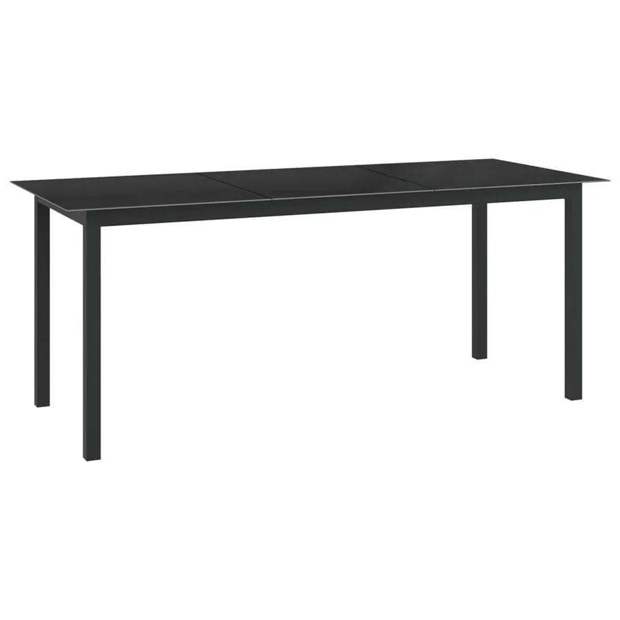 Ensemble à manger de jardin 9 pcs aluminium anthracite - 2