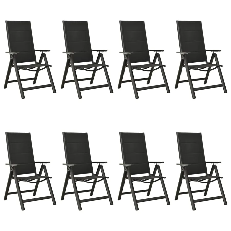 Ensemble à manger de jardin 9 pcs aluminium anthracite - 6