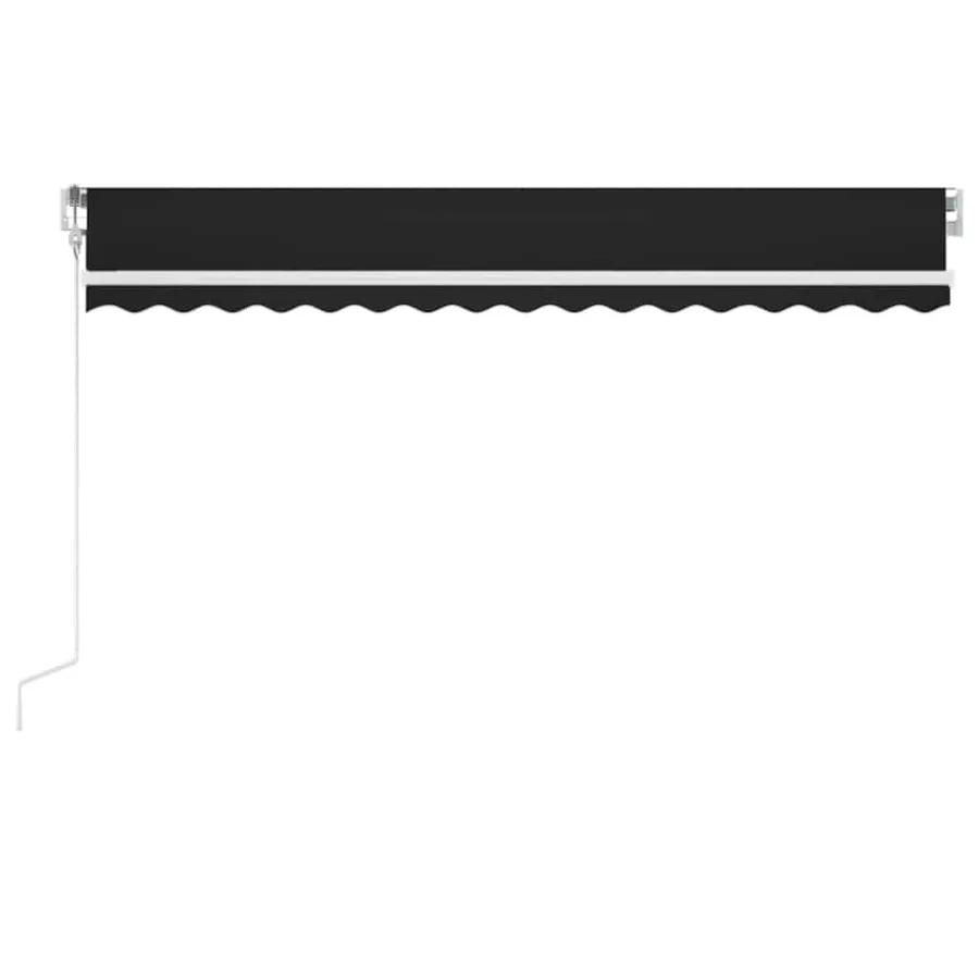 Auvent automatique et capteur de vent LED 450x350 cm Anthracite - 3