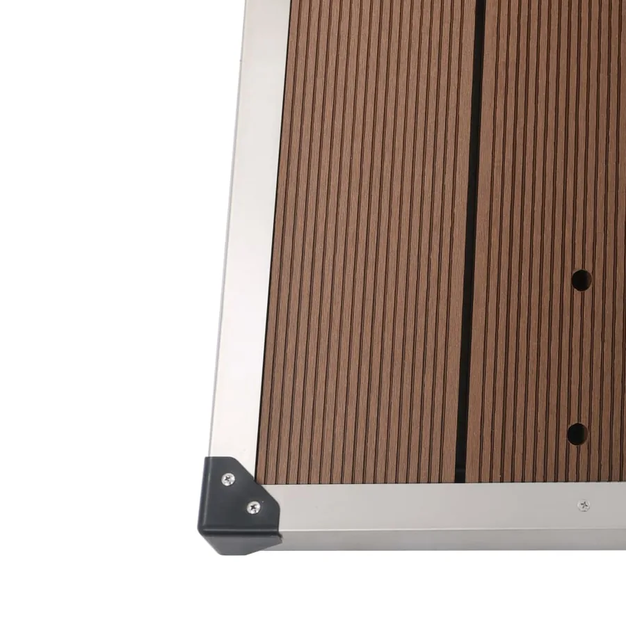 Douche de jardin avec base marron 230 cm Acier inoxydable - 15