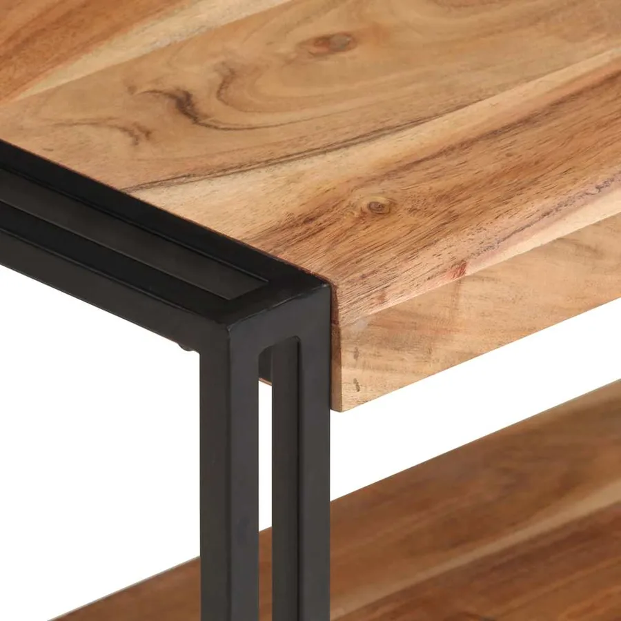 Meuble TV 120x30x40 cm Bois d'acacia massif - 4