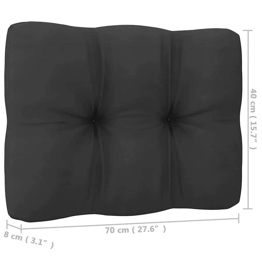 Canapés centraux de jardin coussins anthracite 2 pcs - 15
