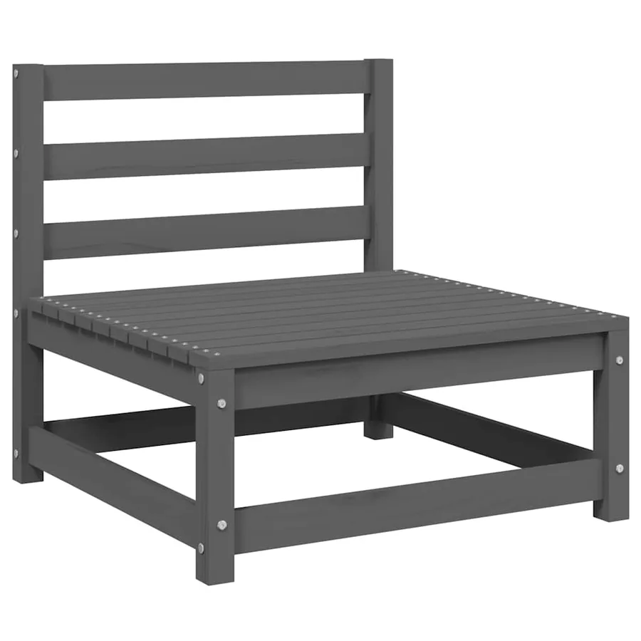 Canapé central de jardin avec coussins anthracite Gris - 2