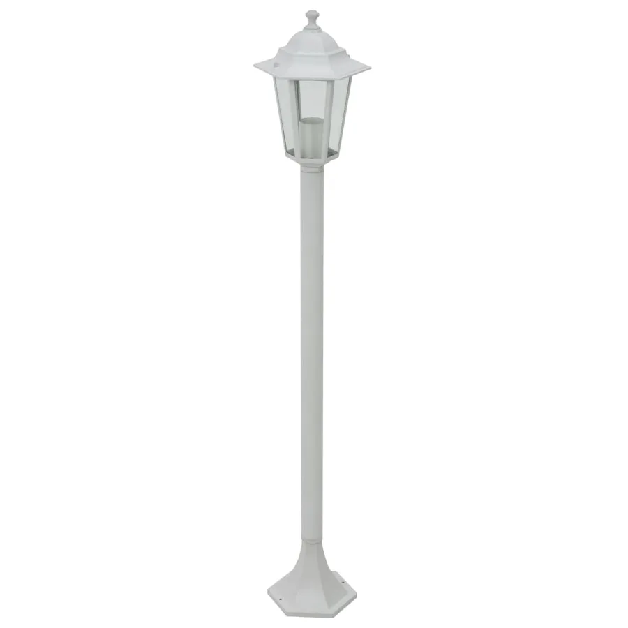 Lampe de jardin à piquet 6 pcs E27 110 cm Aluminium Blanc - 2