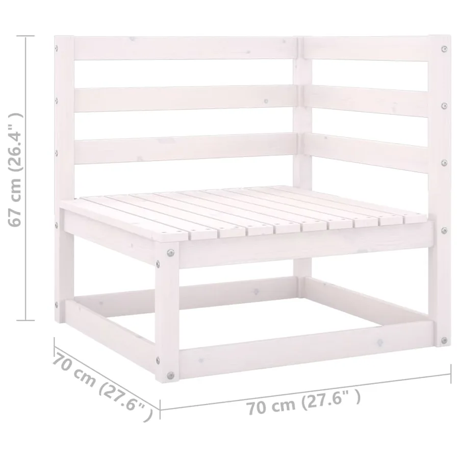 Salon de jardin 8 pcs avec coussins Bois de pin massif - 9