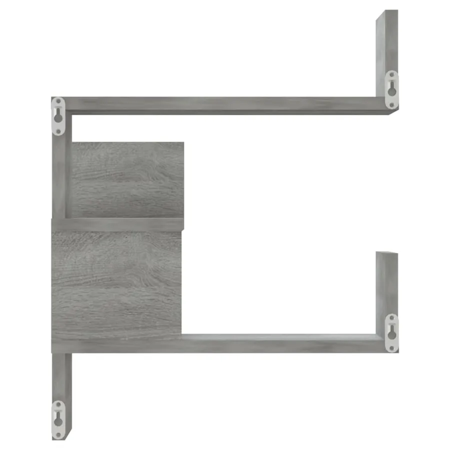 Étagère d'angle murale Sonoma gris 40x40x50cm Bois d'ingénierie - 4