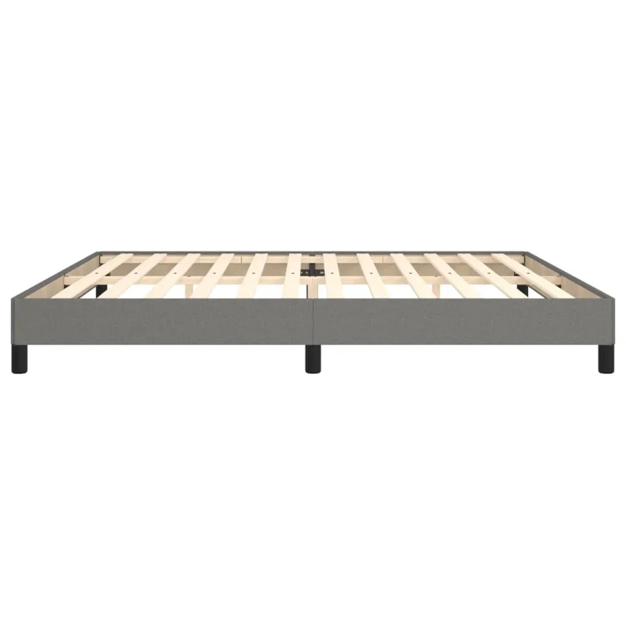 Cadre de lit sans matelas gris foncé 200x200 cm tissu - 6