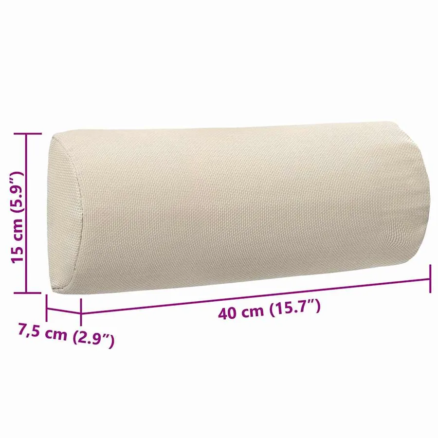 Appui-tête de chaise longue Crème 40x7,5x15 cm Textilène - 9