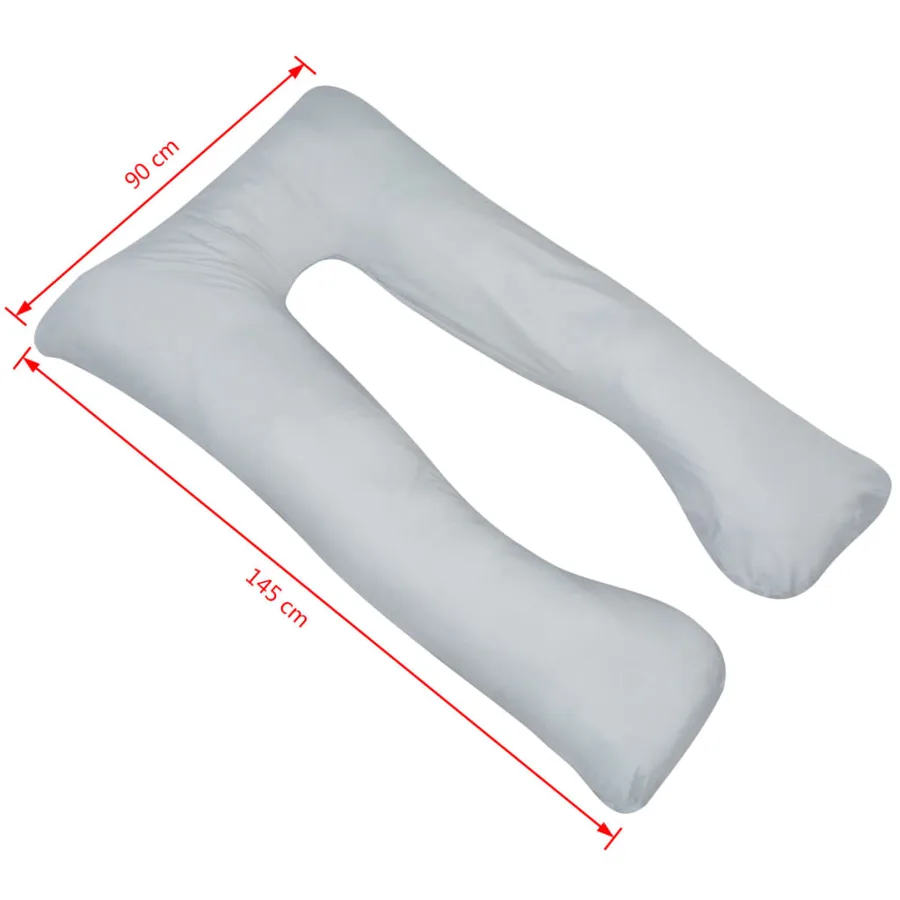Coussin de grossesse 90 x 145 cm Gris - 4