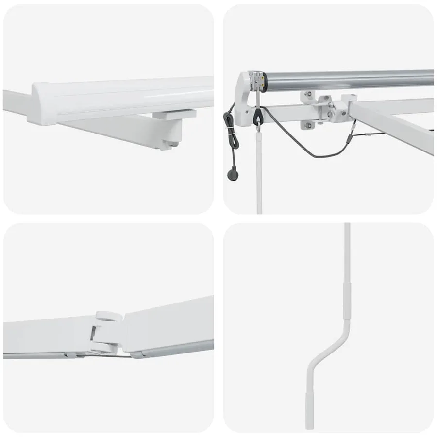 Cadre d'auvent Blanc 450 × 300 cm Aluminium - 9