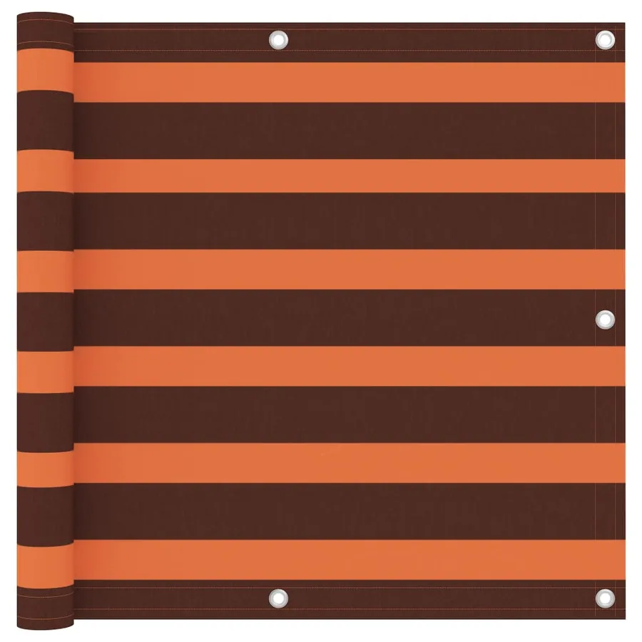 Écran de balcon Orange et marron 90x600 cm Tissu Oxford