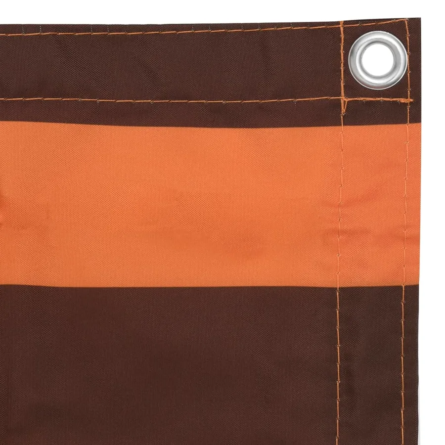 Écran de balcon Orange et marron 90x600 cm Tissu Oxford - 3