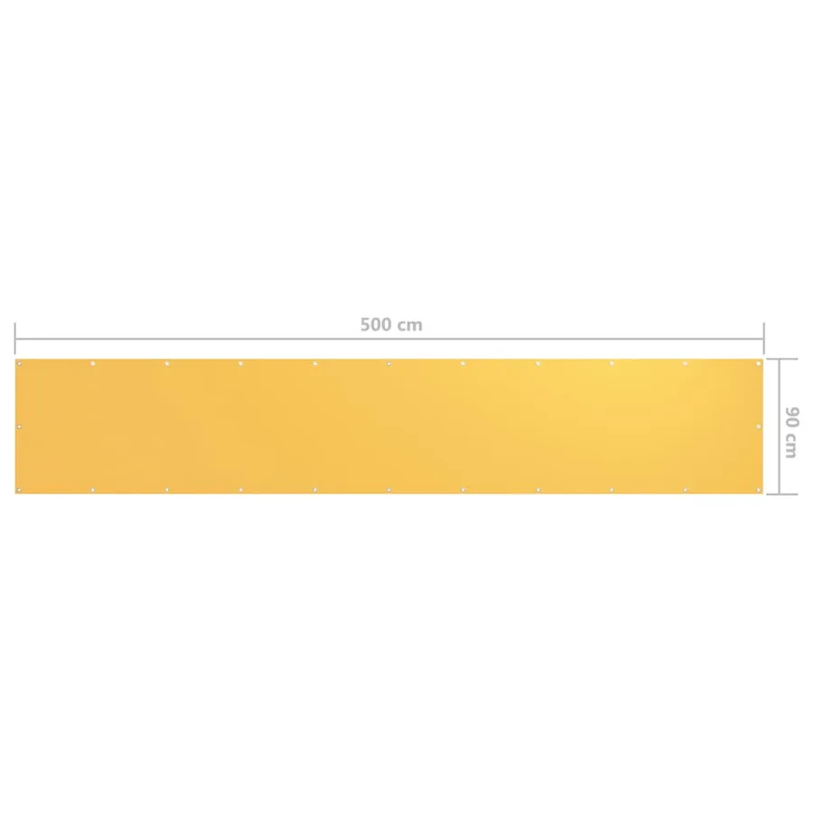 Écran de balcon Jaune 90x500 cm Tissu Oxford - 5