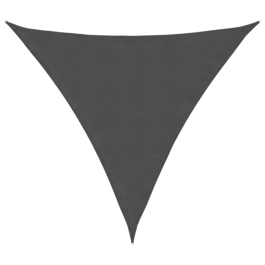 Voile de parasol tissu oxford triangulaire 4x4x4 m anthracite - 2