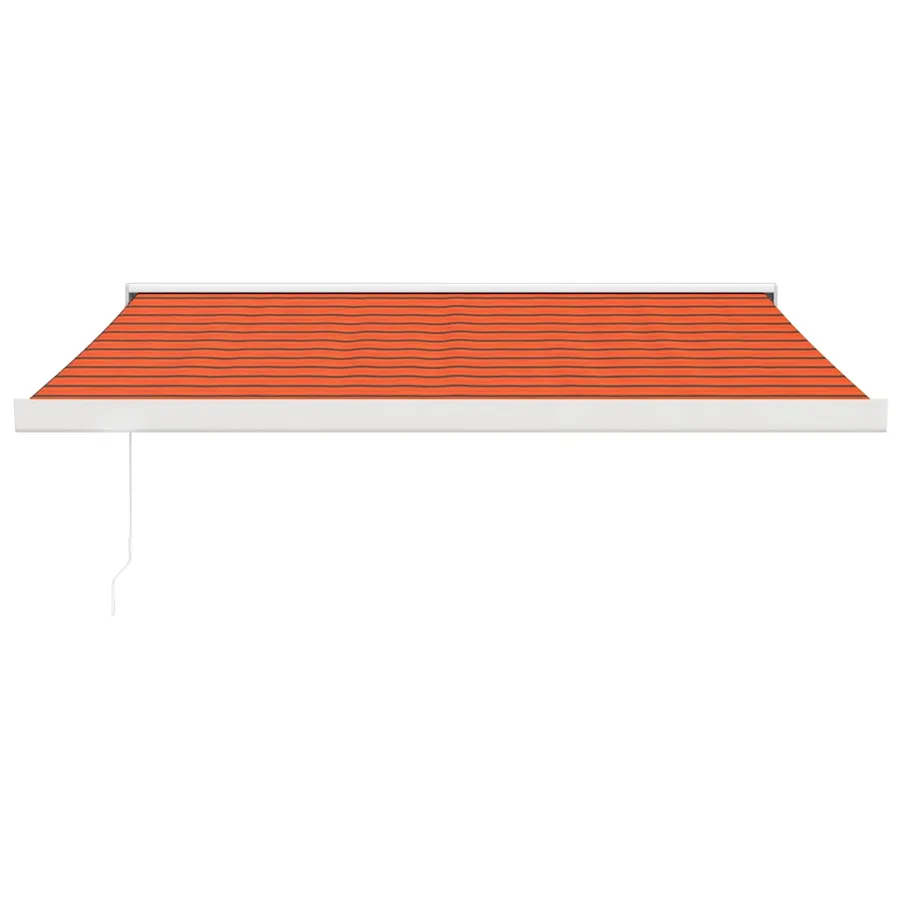 Auvent rétractable orange et marron 3x2,5 m tissu et aluminium - 3