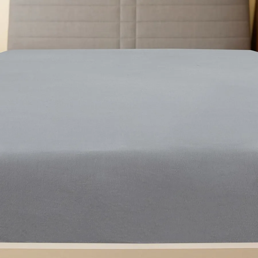Draps-housses Jersey 2 pcs Gris 160x200 cm Coton - 3