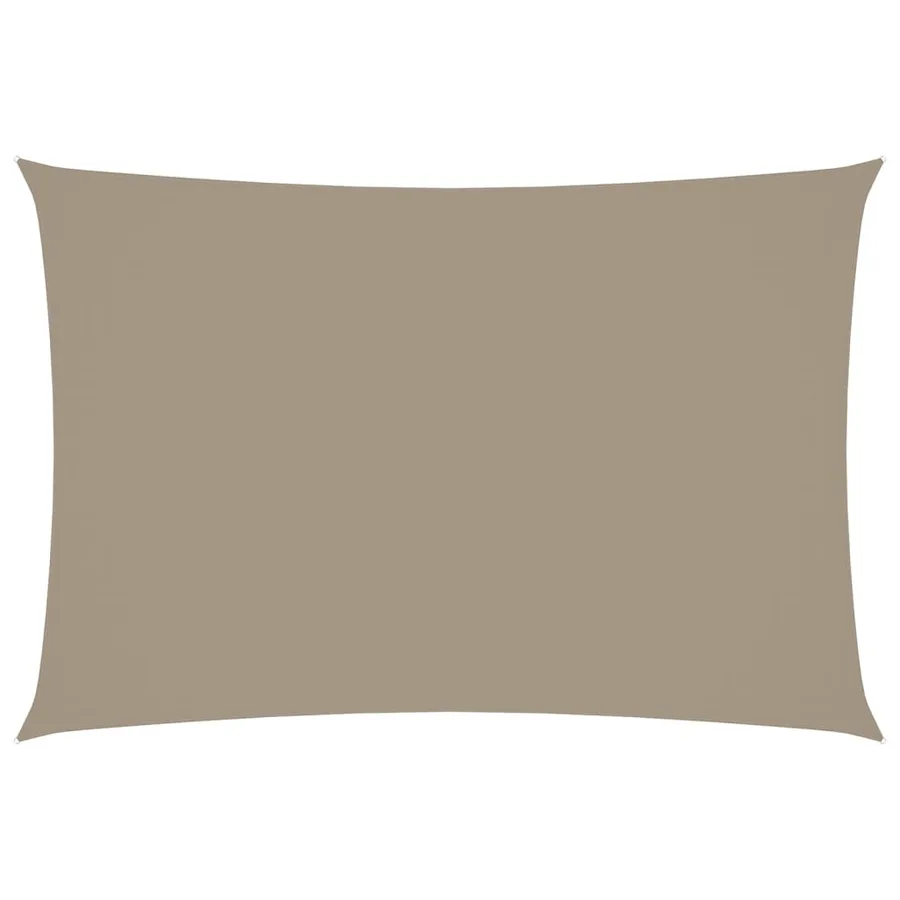 Voile de parasol tissu oxford rectangulaire 3x5 m taupe - 2