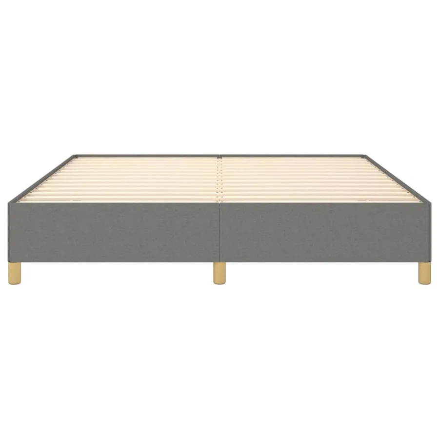 Cadre de lit sans matelas gris foncé 180x200 cm tissu - 5